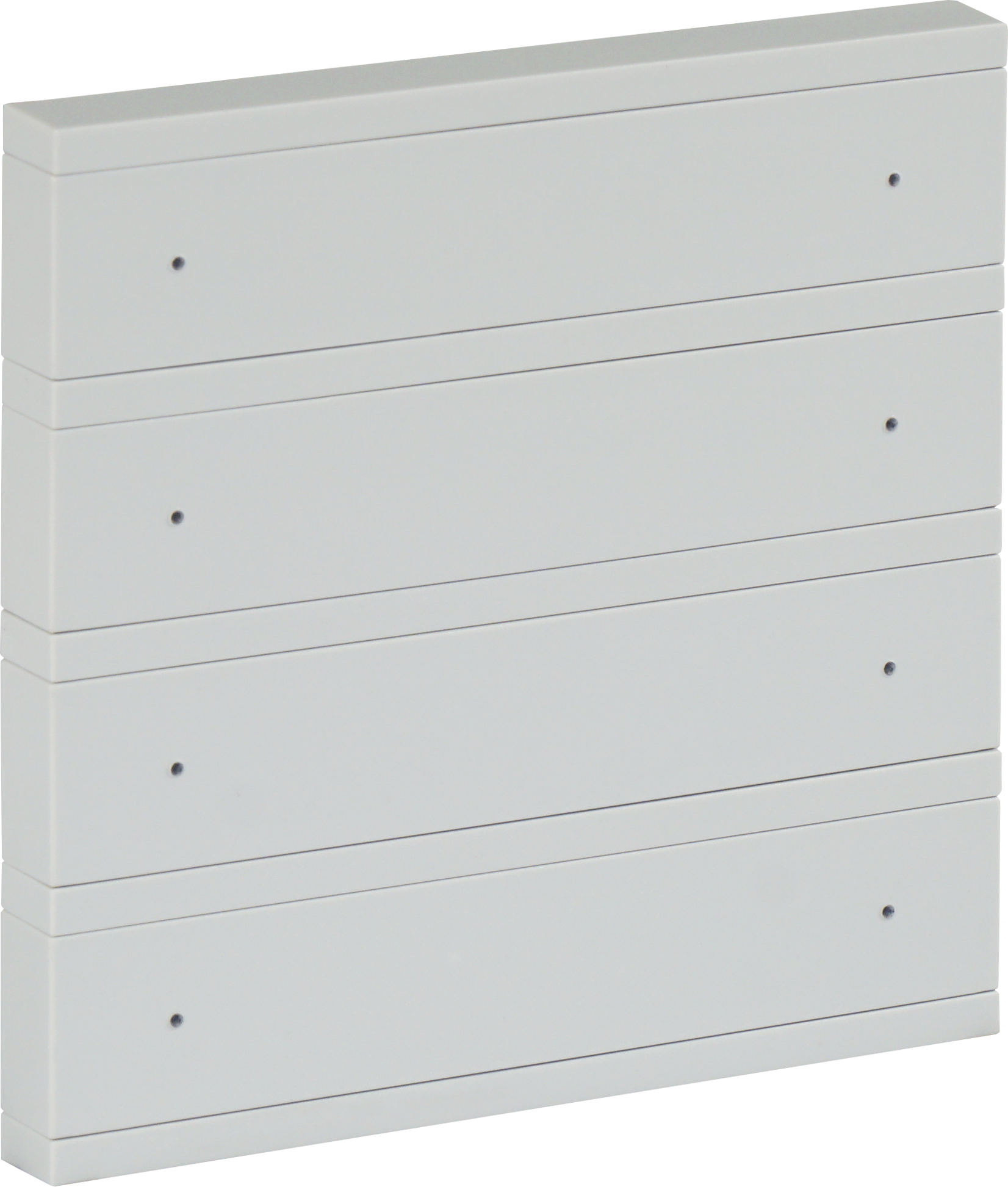 4Fold-Switch ORIA Taster mit KNX Busankoppler in hellgrau, 8 Tasten und Status LED