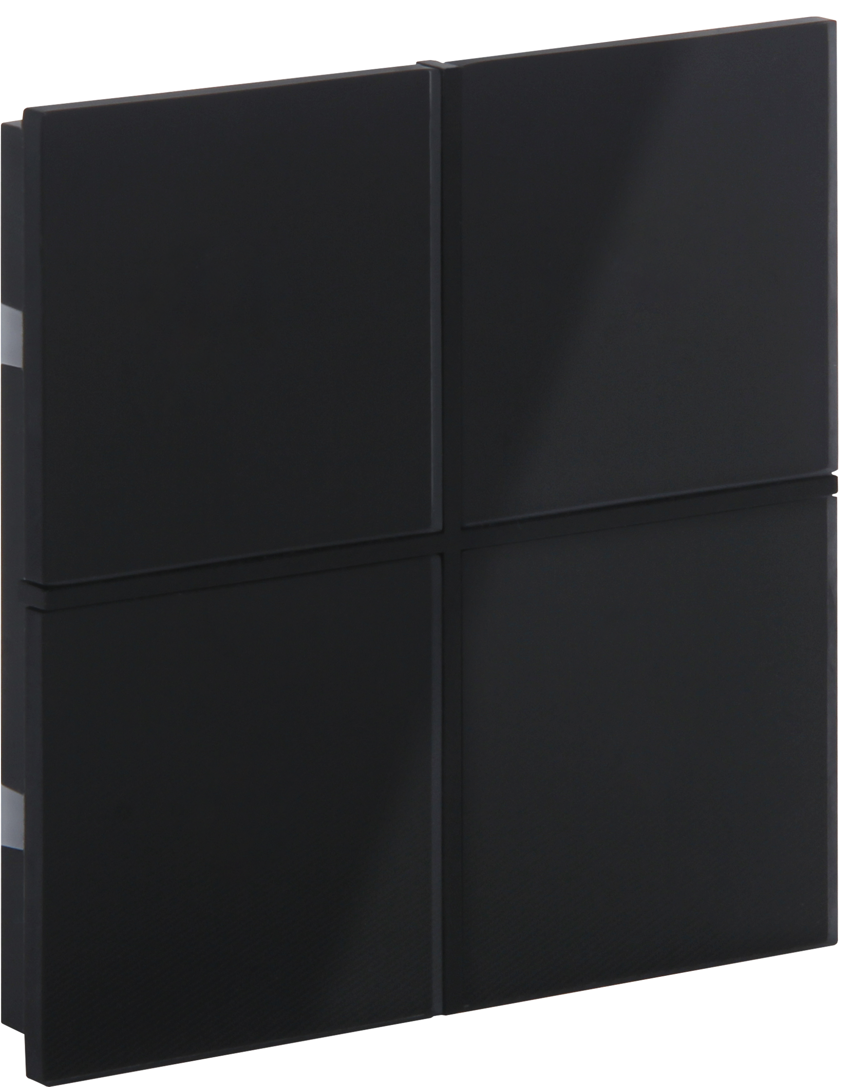 Rosa-Glass-Thermostat_MG_0815 ROSA KNX Glastaster schwarz, Status LED, 4 Tasten